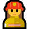 Woman Firefighter emoji on Microsoft